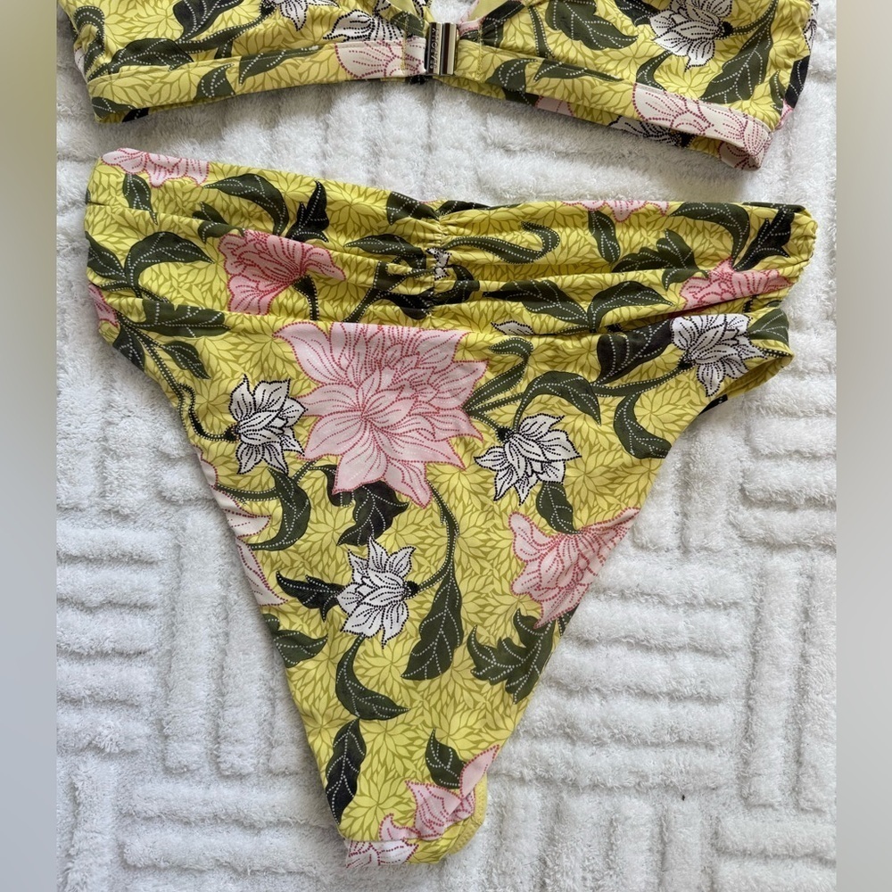Seafolly Boheme Lime Light Bikini Set Bralette Flounce Top & Rio Bottom - Picture 6 of 15